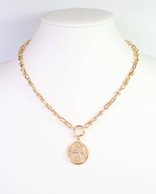 Caroline Hill | Roxy Ribbon Chain Charm Necklace