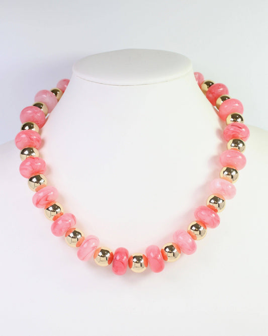 Caroline Hill | Staten Island Marble and Gold Beaded Necklace