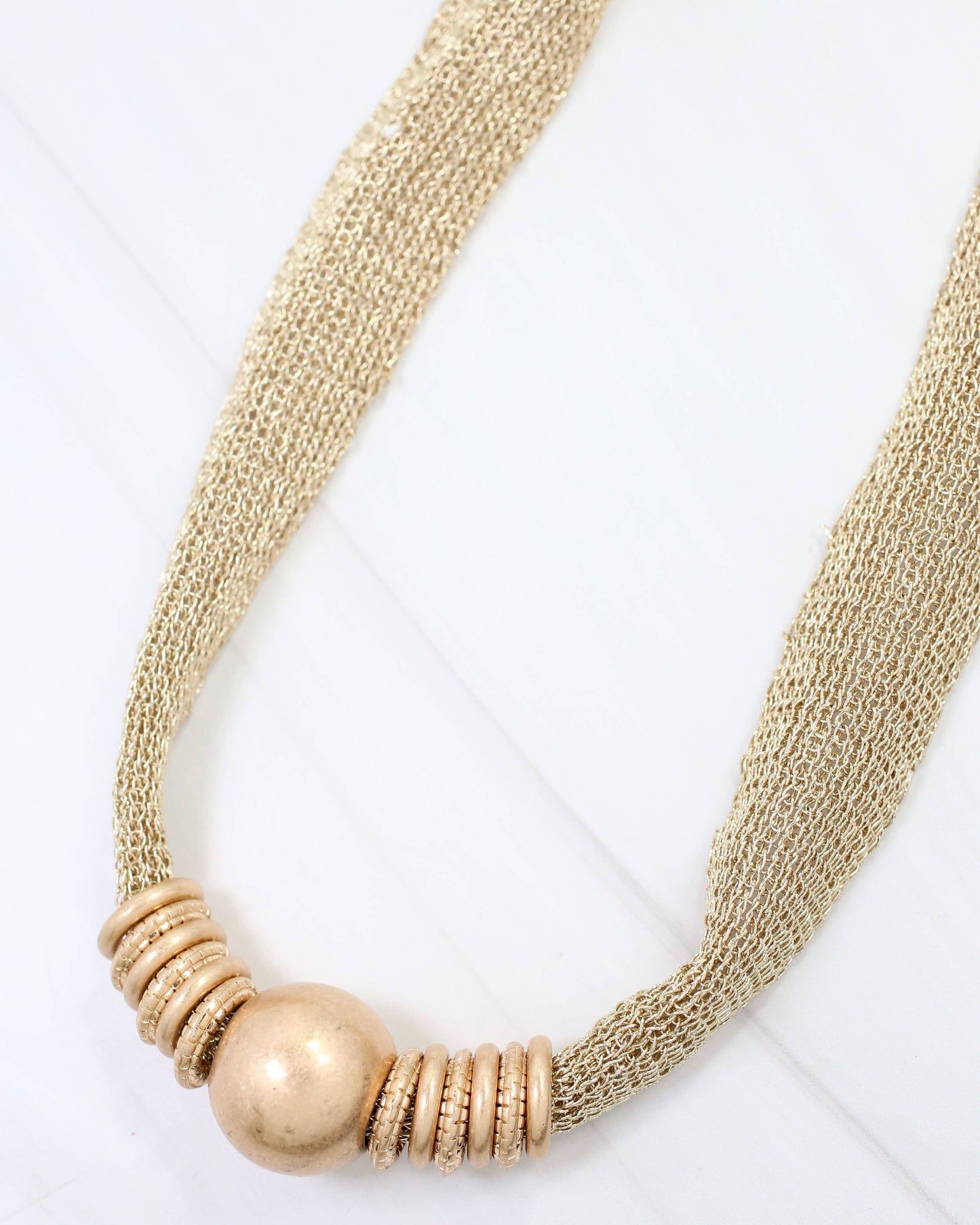 Caroline Hill | Ludington Statement Necklace Worn Gold