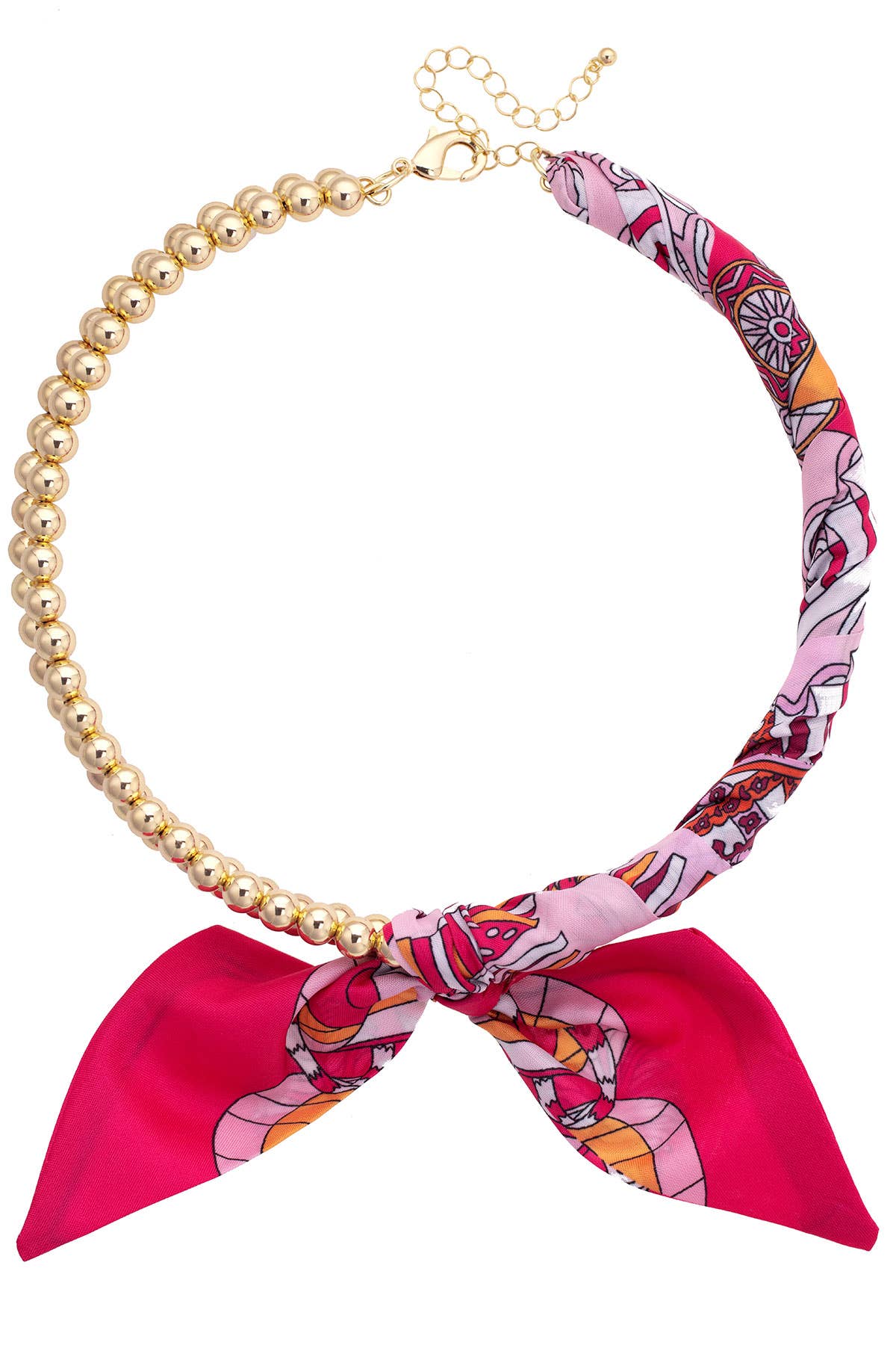 Cassie Ball Bead Scarf Necklace