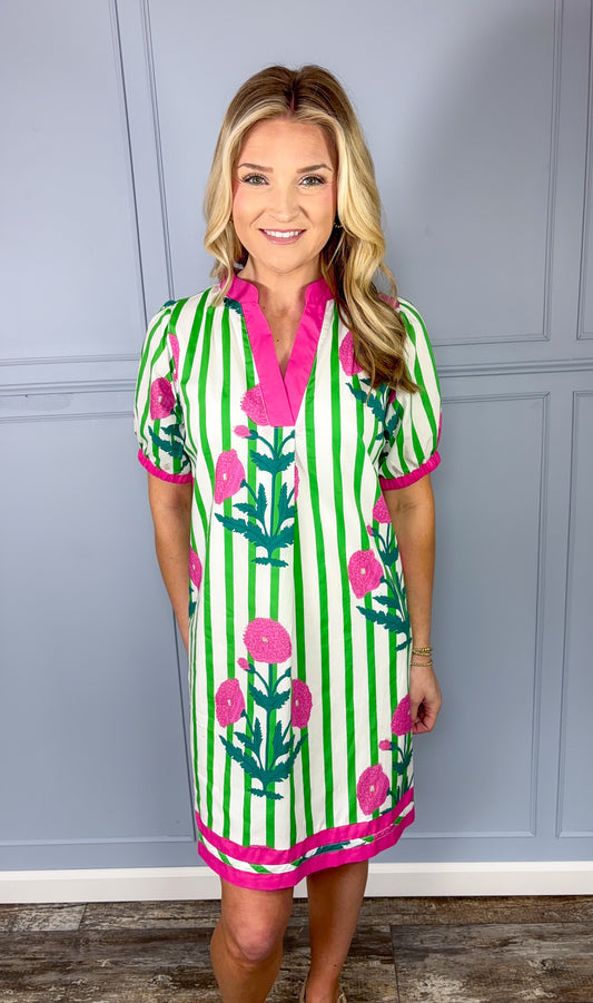 Garden Party Stripe Dress