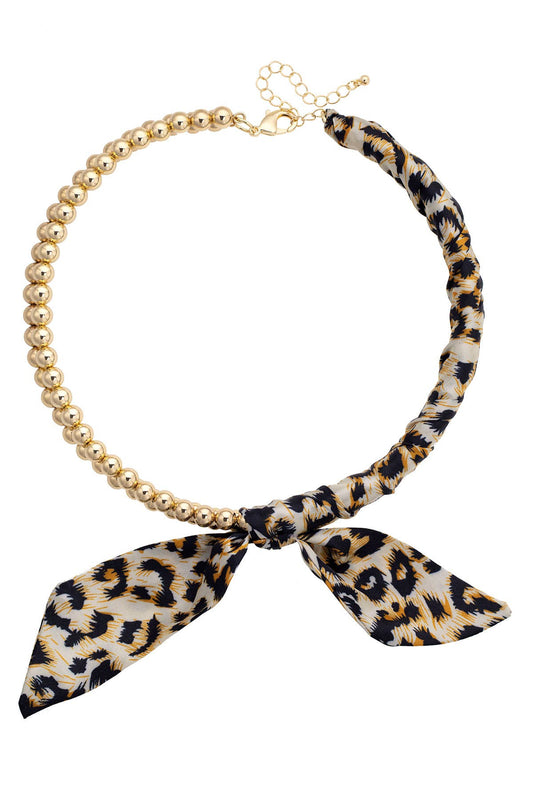 Maia Ball Bead Scarf Necklace